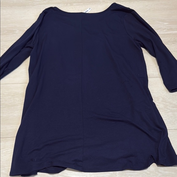 3/$10 Zenana Outfitters Blue Asymmetrical 3/4 Sleeve Tunic - Picture 8 of 8